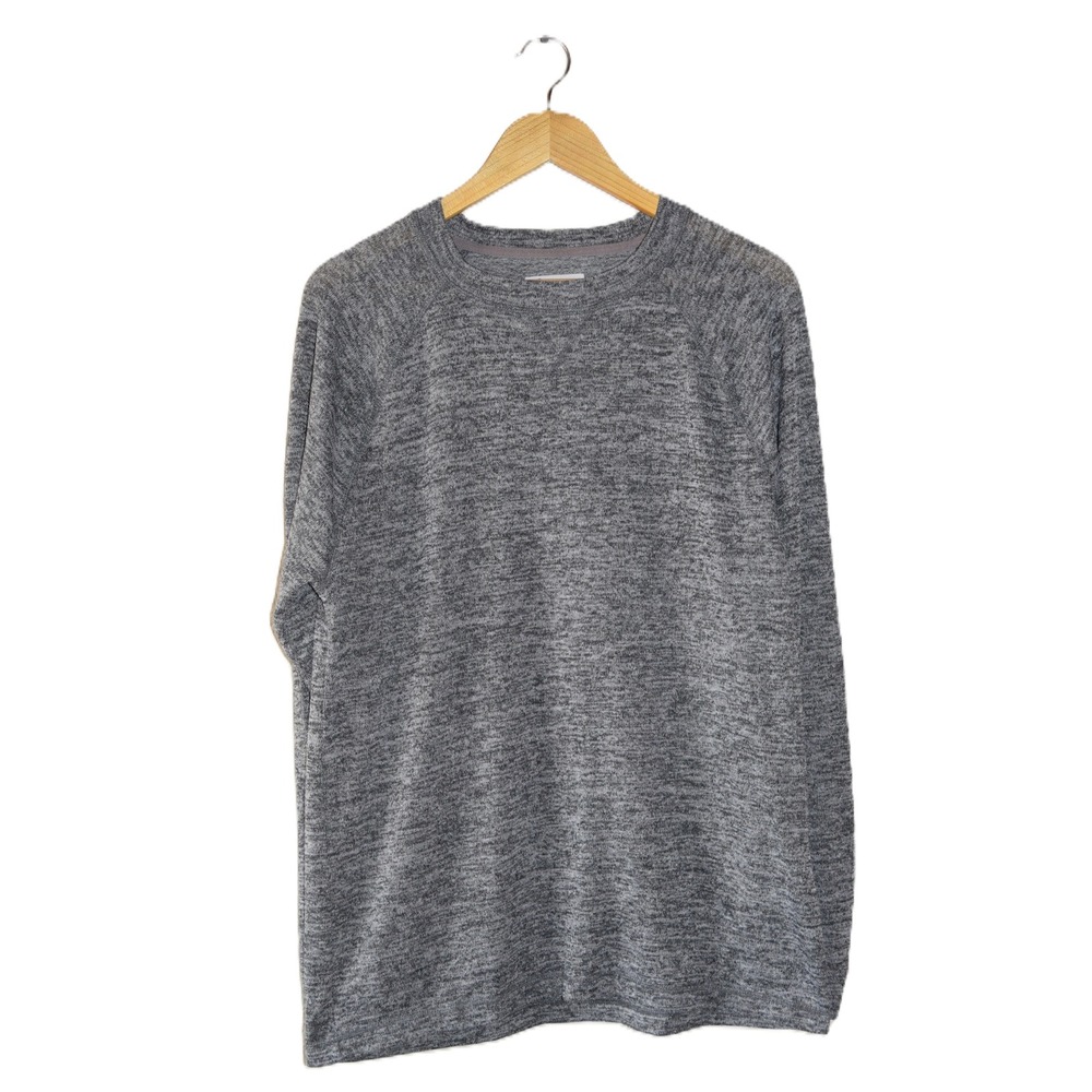 Bread & Boxers Crewneck Top Mens XL Grey Excellent Marled Raglan Long Sleeve